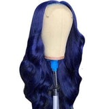 Natuurlijke blauwe pruik