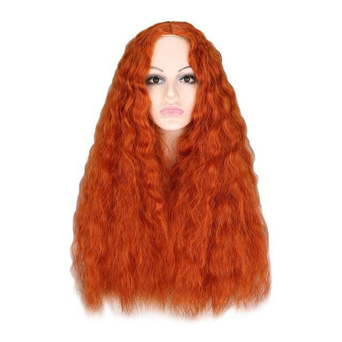 Damespruik lang rood