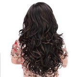 Damespruik zwart krullend