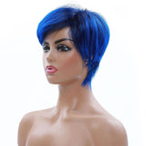 Korte Blauwe Pruik | Perruque-Club
