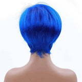 Korte Blauwe Pruik | Perruque-Club