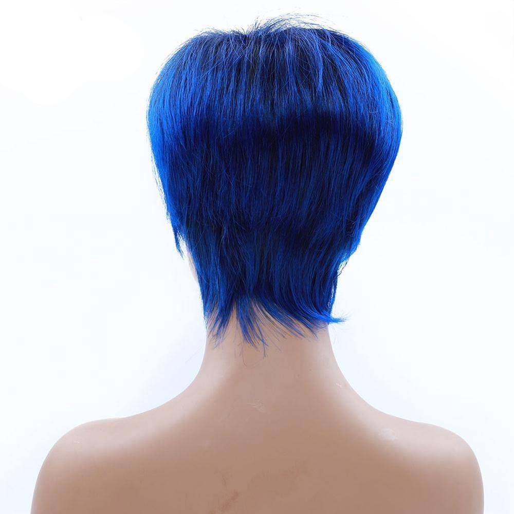 Korte Blauwe Pruik | Perruque-Club