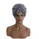 Korte grijze damespruik