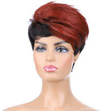 Korte rode pruik