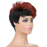 Korte rode pruik