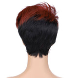Korte rode pruik