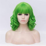 Krullende pruik met franje