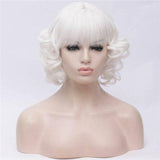 Krullende pruik met franje