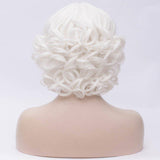 Krullende pruik met franje