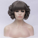 Krullende pruik met franje