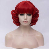 Krullende pruik met franje