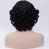 Krullende pruik met franje