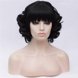 Krullende pruik met franje