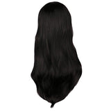 Lange zwarte pruik