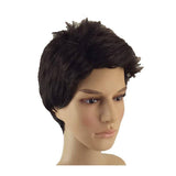 Mannenpruik kort zwart haar