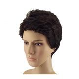 Mannenpruik kort zwart haar