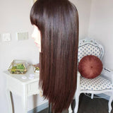 Pruik met natuurlijke franjes - Perruque-Club