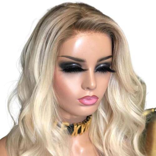 Natuurlijke krullende blonde pruik - Perruque-Club