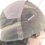 Natuurlijke lange pruik met franje - Perruque-Club