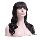 Natuurlijke pruik met franje - Perruque-Club