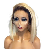 Natuurlijke vierkant geknipte pruik - Perruque-Club