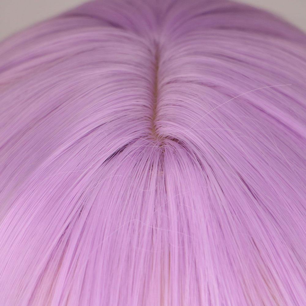 Lange Violette Pruik met Franje