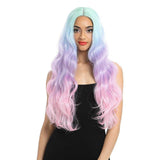 Lange golvende pruik