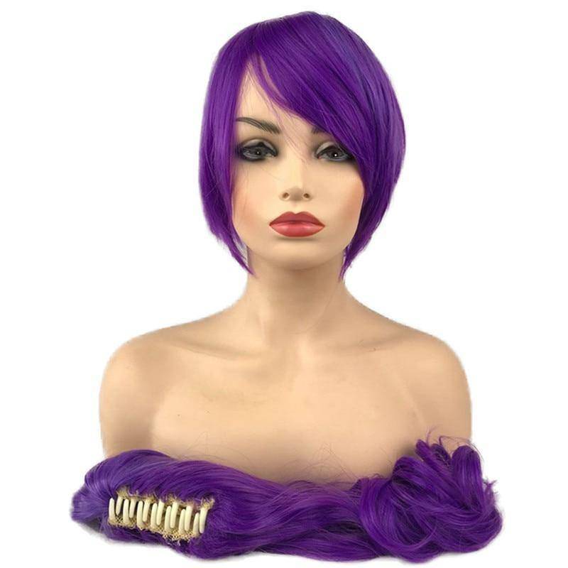 Mauve pruik