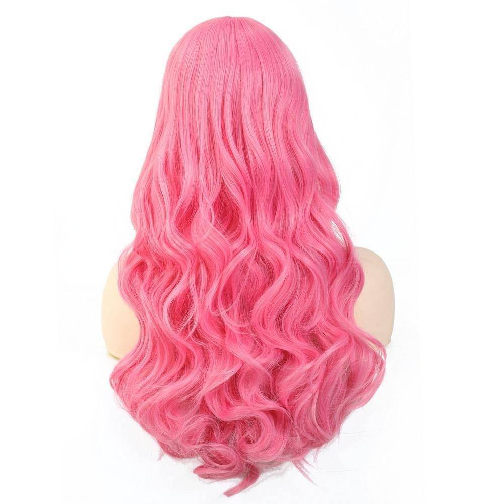 Roze damespruik