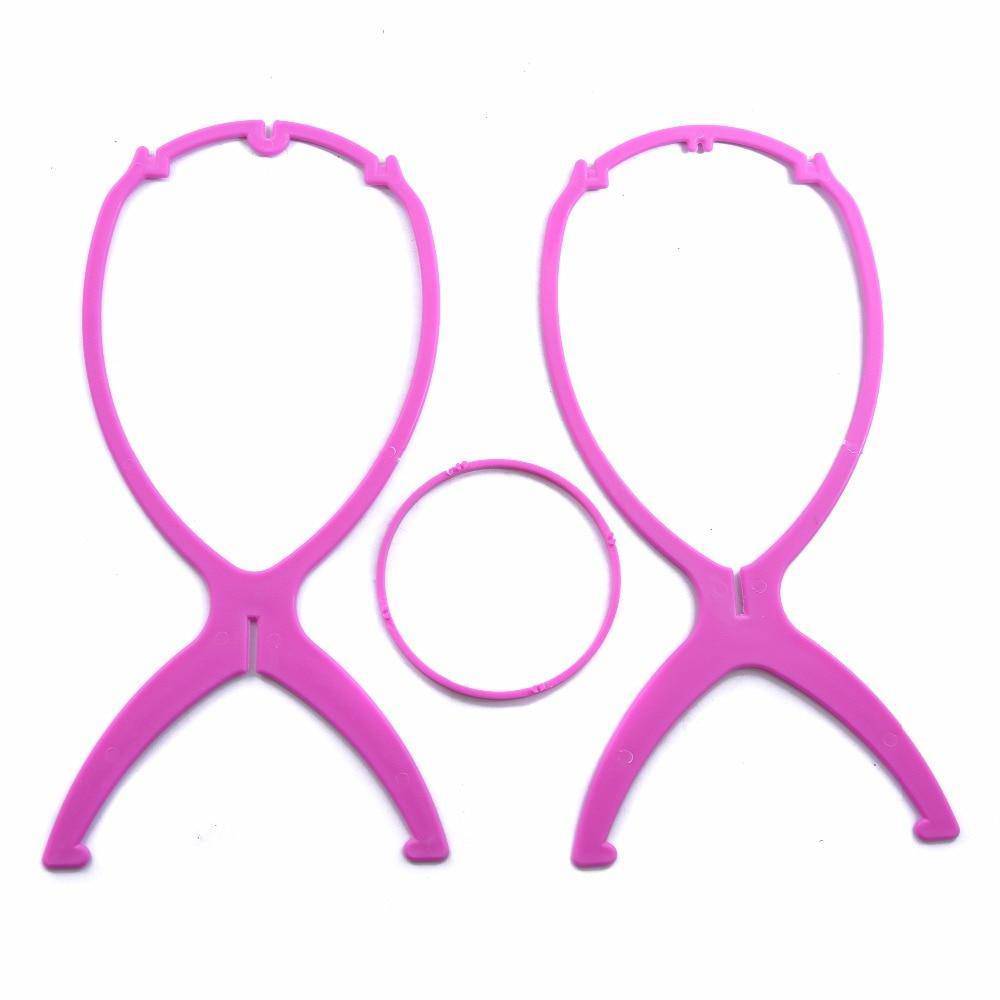 Plastic pruikenhouder