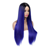 Lange Blauwe Pruik | Perruque-Club