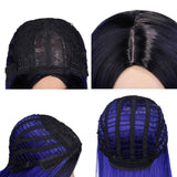 Lange Blauwe Pruik | Perruque-Club