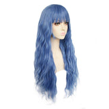 Deep Wave blauwe pruik