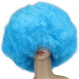 Blauwe Afro Pruik