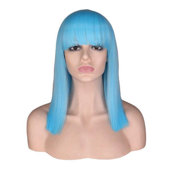 Blauw Vierkant Pruik | Perruque-Club
