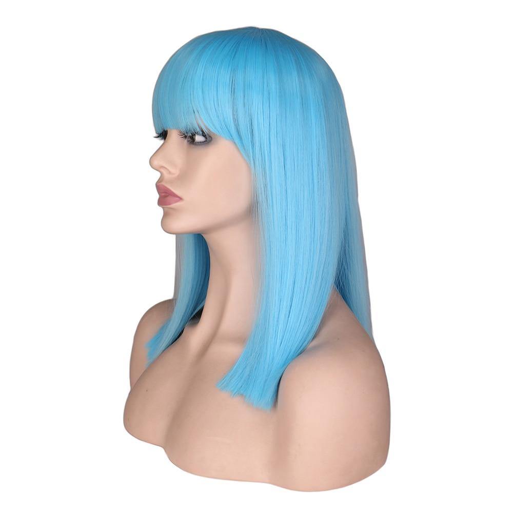 Blauw Vierkant Pruik | Perruque-Club