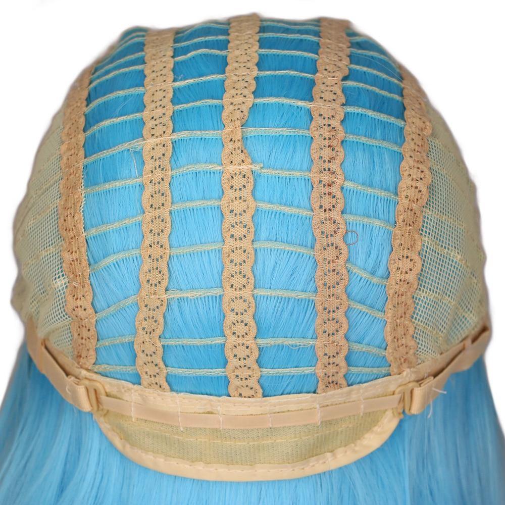 Blauw Vierkant Pruik | Perruque-Club
