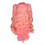 Blonde en roze pruik