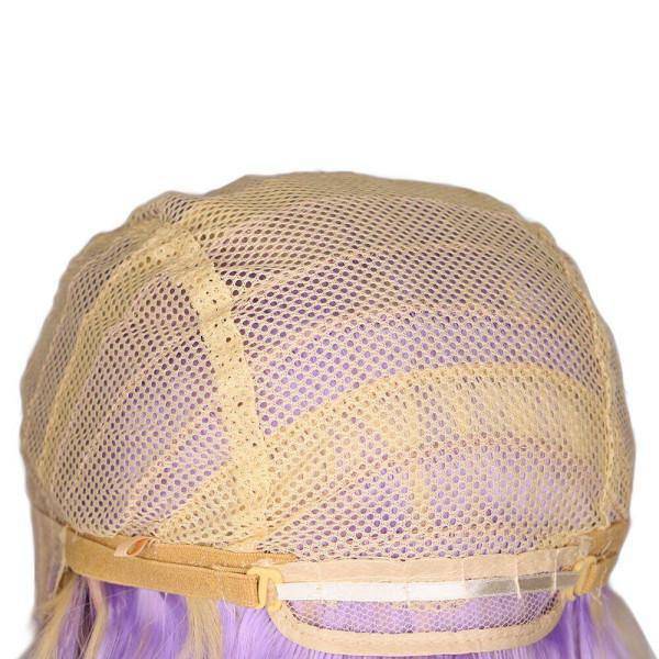 Blonde en roze pruik