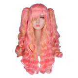 Blonde en roze pruik