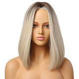 Halflange Blonde Pruik