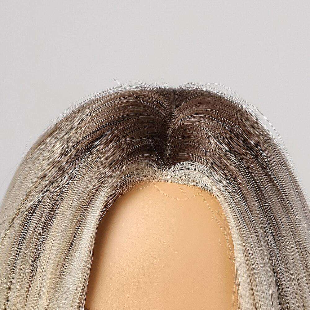Blonde halflange pruik | Perruque-Club