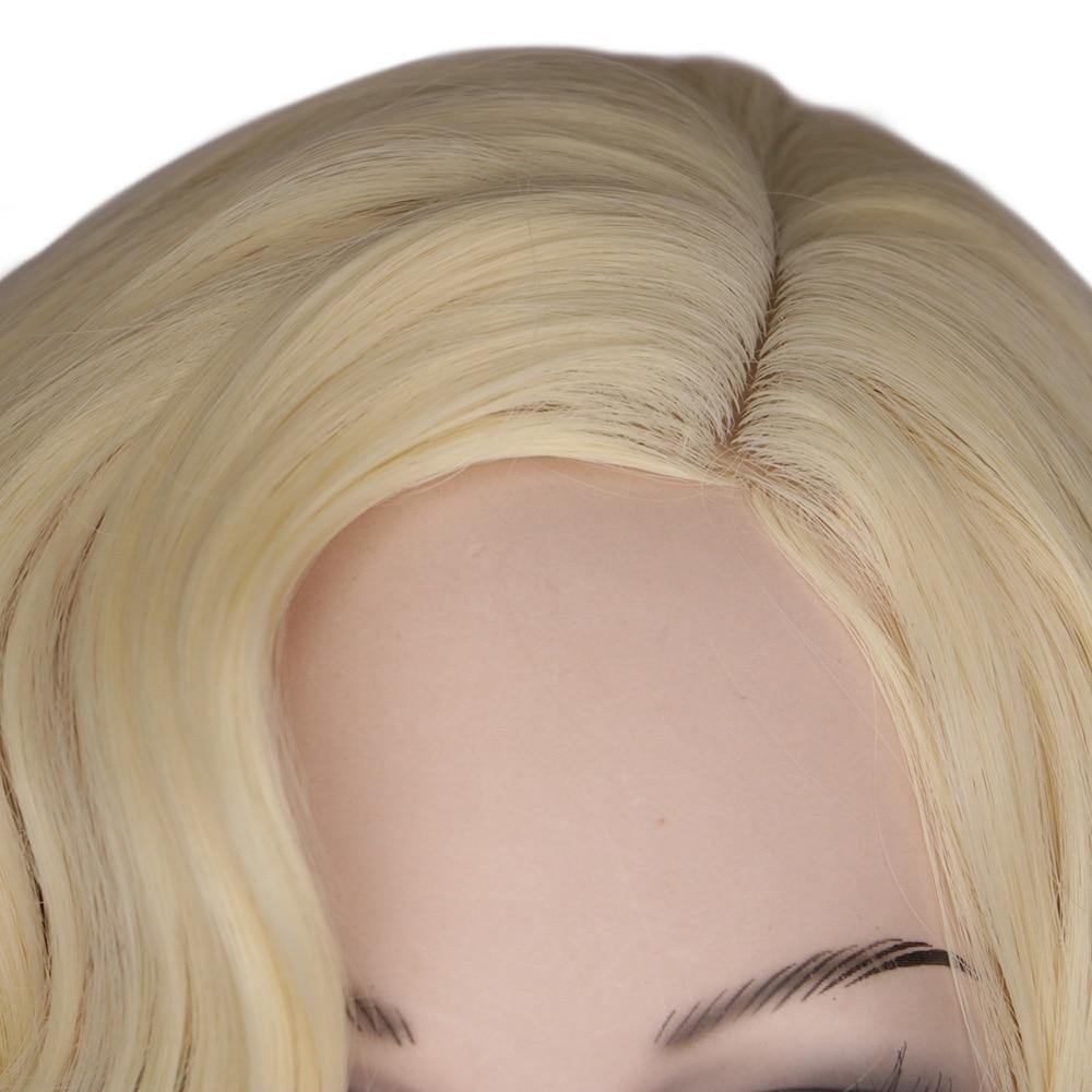 Korte krullende blonde pruik | Perruque-Club