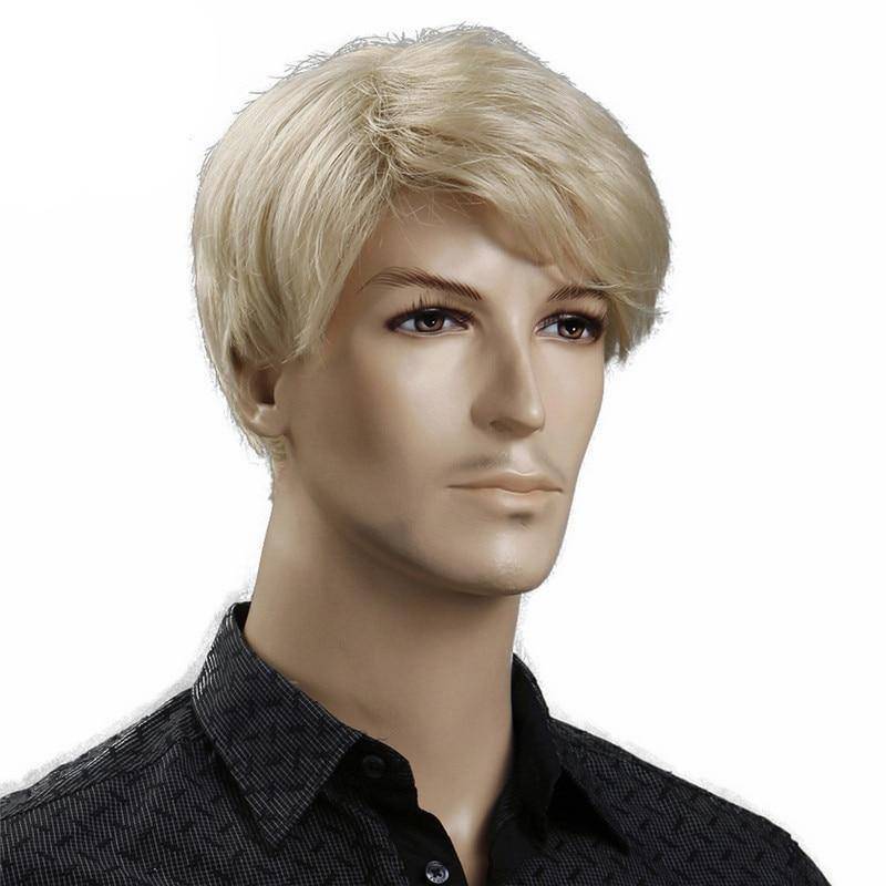 Korte Blonde Herenpruik | Perruque-Club