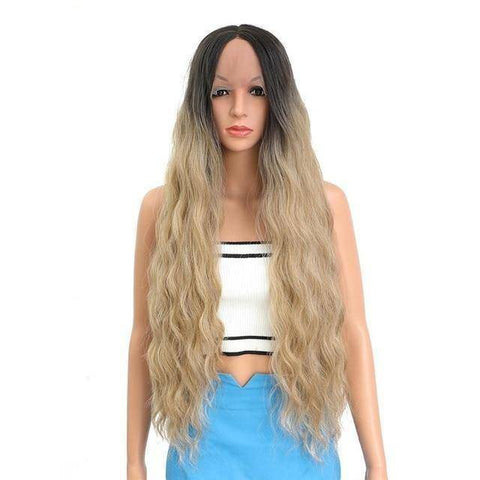 Zwart Wortel Blond Pruik