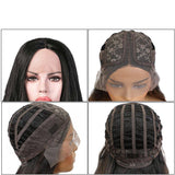 Zwart Wortel Blond Pruik