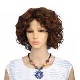 Bruine krulpruik | Perruque-Club