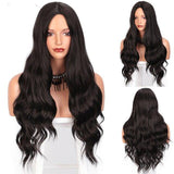 Lange Golvende Bruine Pruik