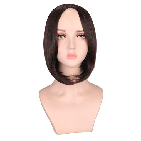 Vierkante brunette pruik | Perruque-Club