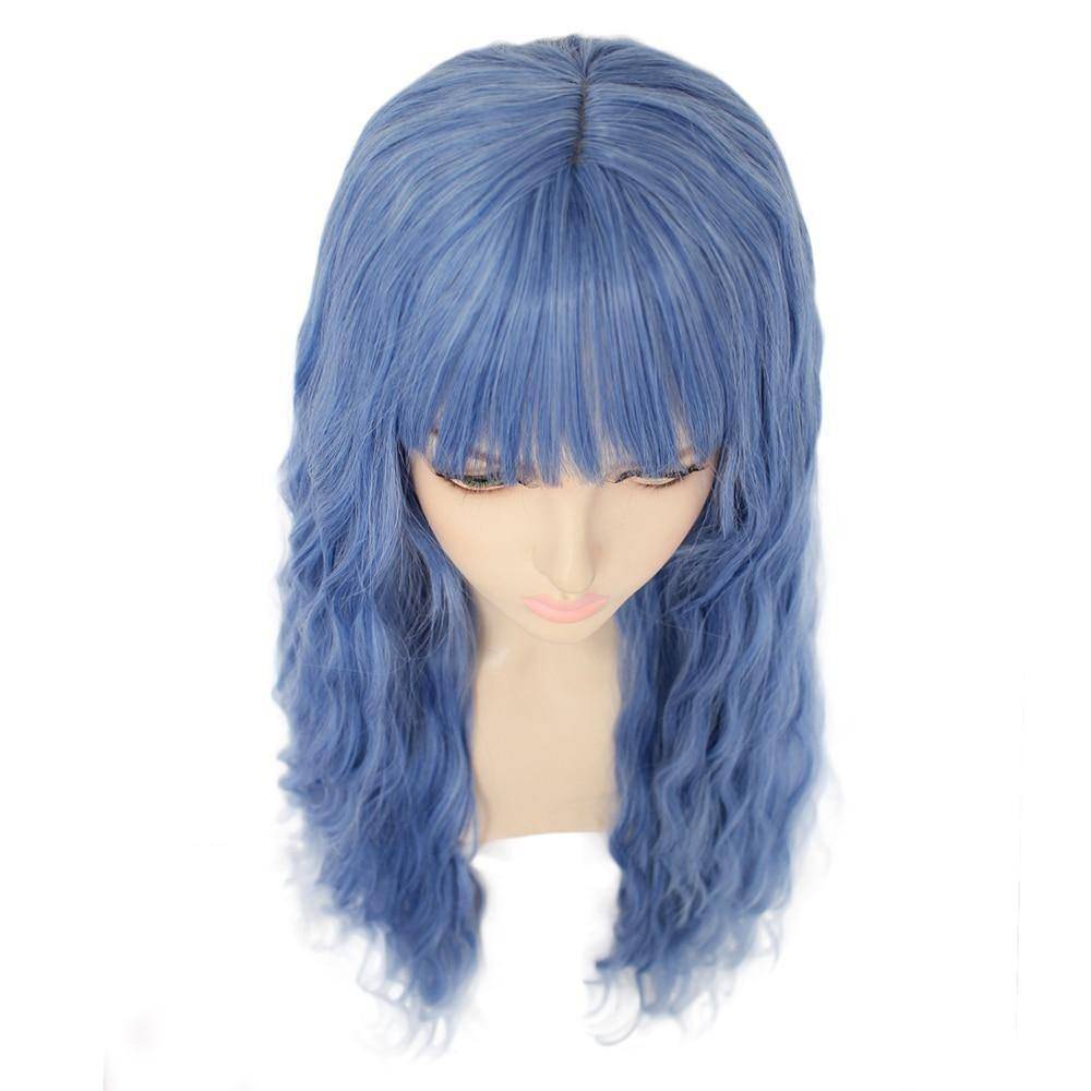 Deep Wave blauwe pruik